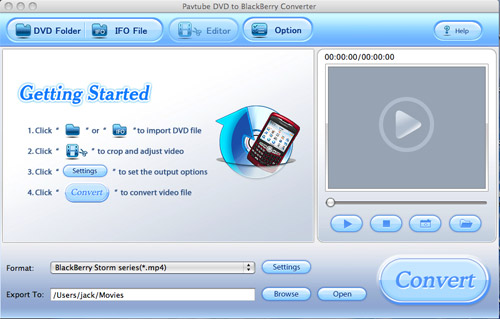 DVD to Blackberry Converter for Mac