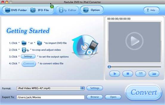 DVD to iPod Converter for Mac