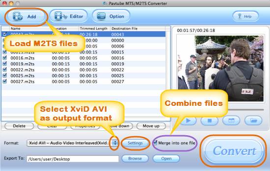 mac m2ts to xvid converter